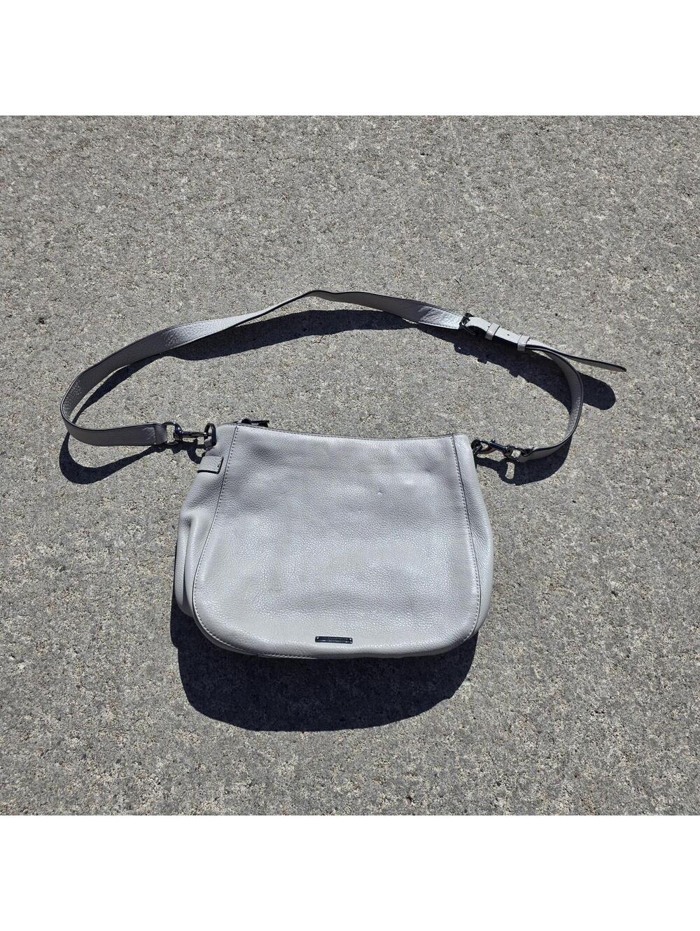 Rebecca Minkoff Pebbled Leather Gray Shoulder Bag - Picture 5 of 6